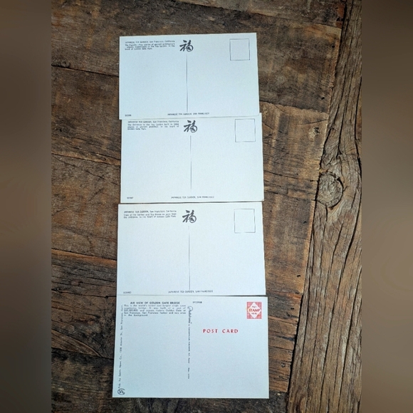 San Franscisco Vintage Postcards Unused Gloss Japanese Tea Golden Gate Bridge - Picture 6 of 10